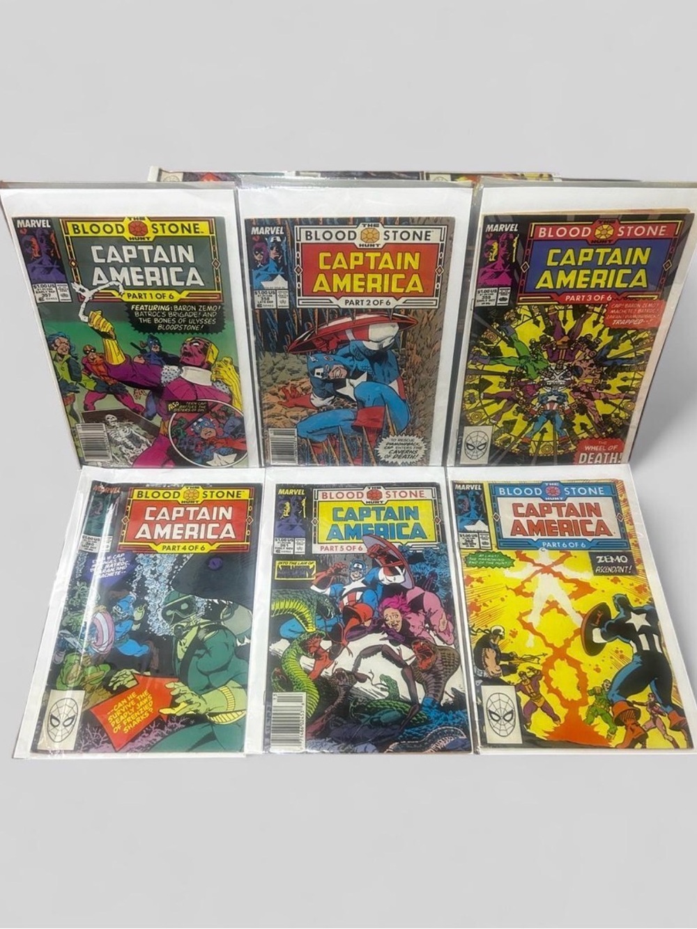 Marvel Captain America #357–362 Bloodstone Hunt Complete Set 1st Crossbones